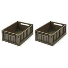 Liewood Weston Storage Box 2 Pack Small | Army Brown