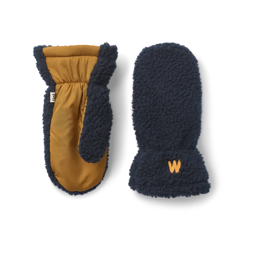 Liewood Grethe wanten met duimen in Classic Navy Multi Mix voor warme kinderhandjes
