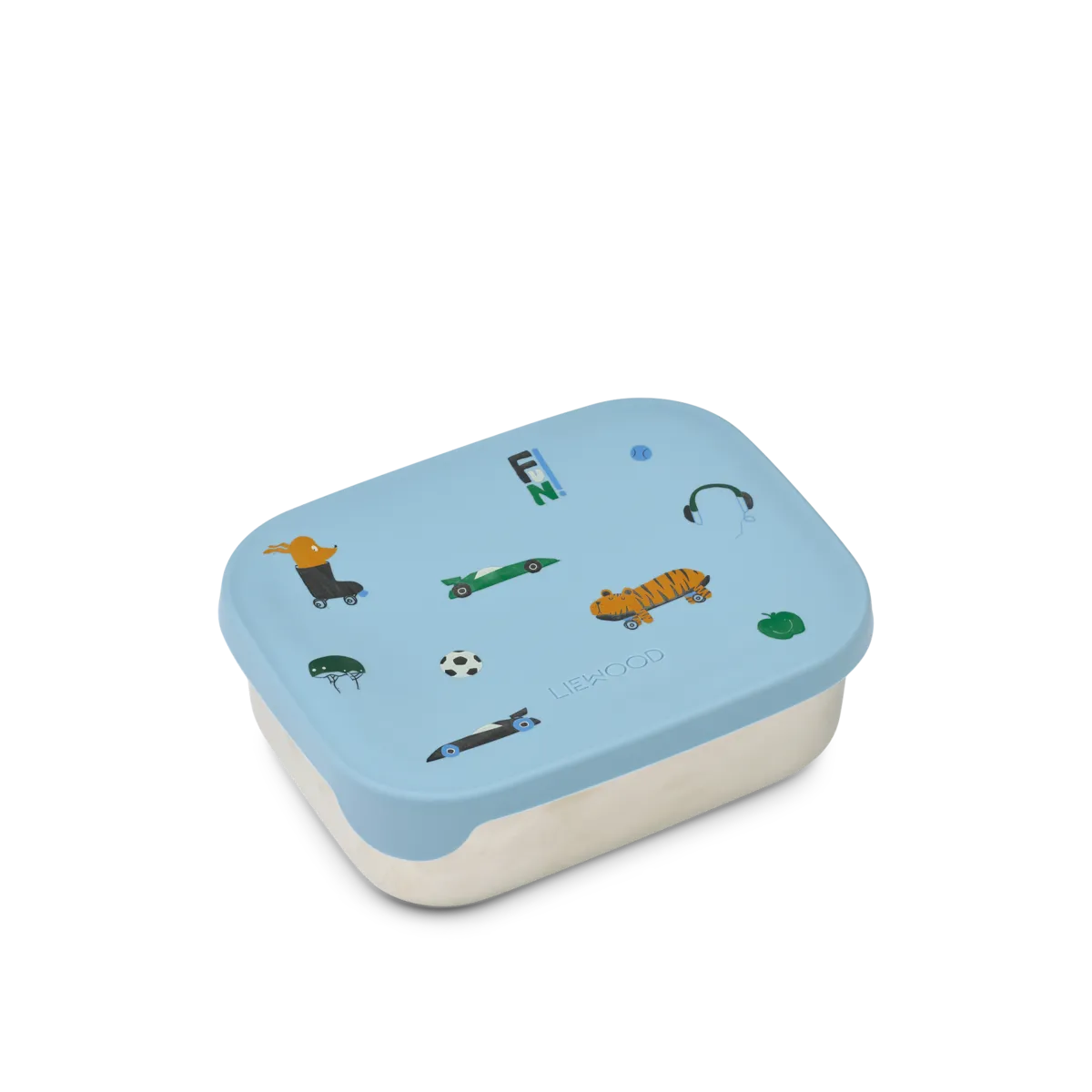 Liewood Arthur Printed Lunchbox | Fun / Beach Blue