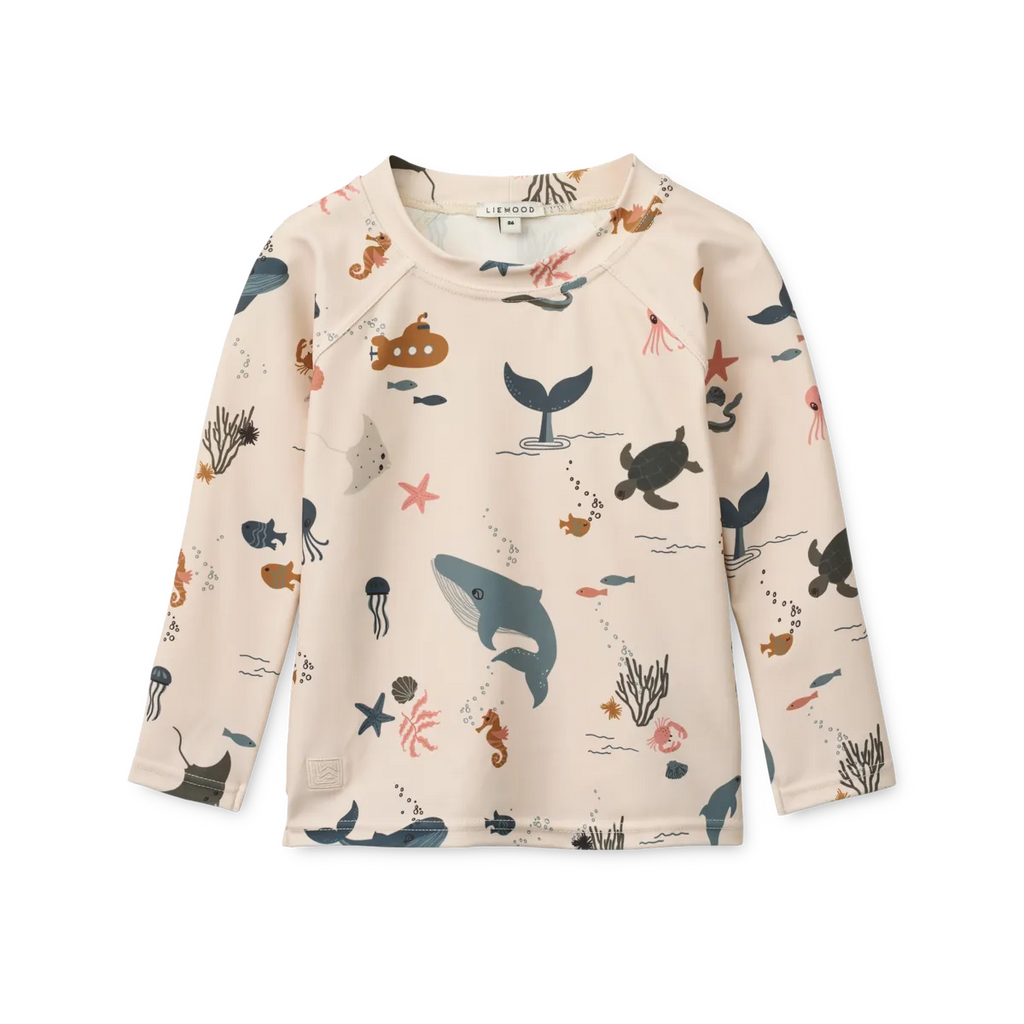 Liewood Noah Lange Mouwen UV Zwem T-shirt | Sailing / Sandy