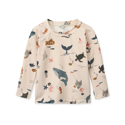 Liewood Noah Lange Mouwen UV Zwem T-shirt | Sailing / Sandy
