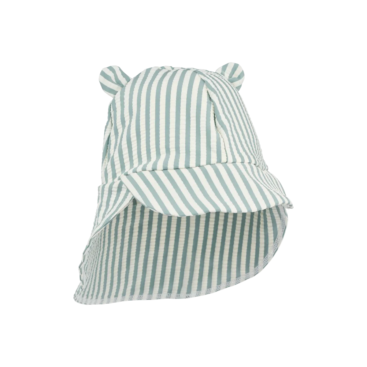 Liewood Senia Seersucker UV Zonnehoedje Met Oortjes | Peppermint / Sandy
