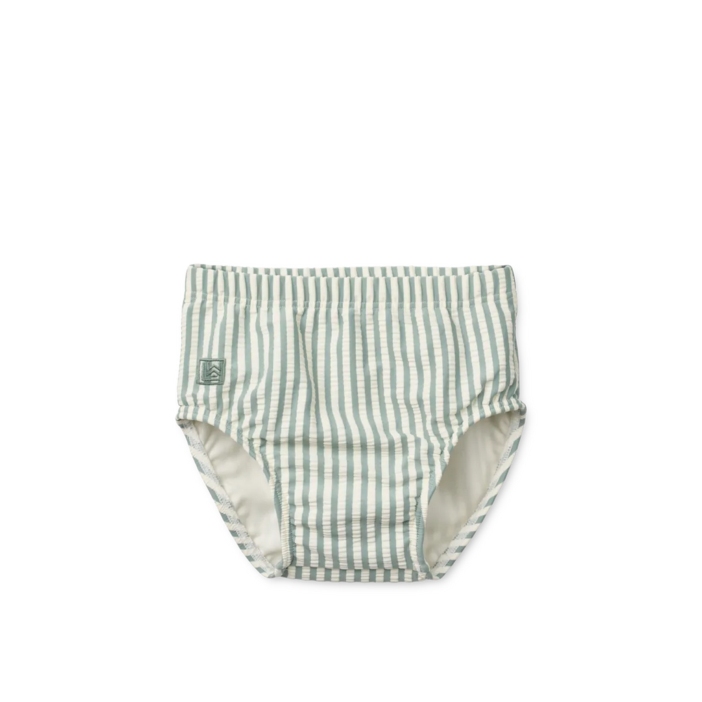Liewood Anthony Baby Seersucker Zwembroek | Peppermint / Sandy