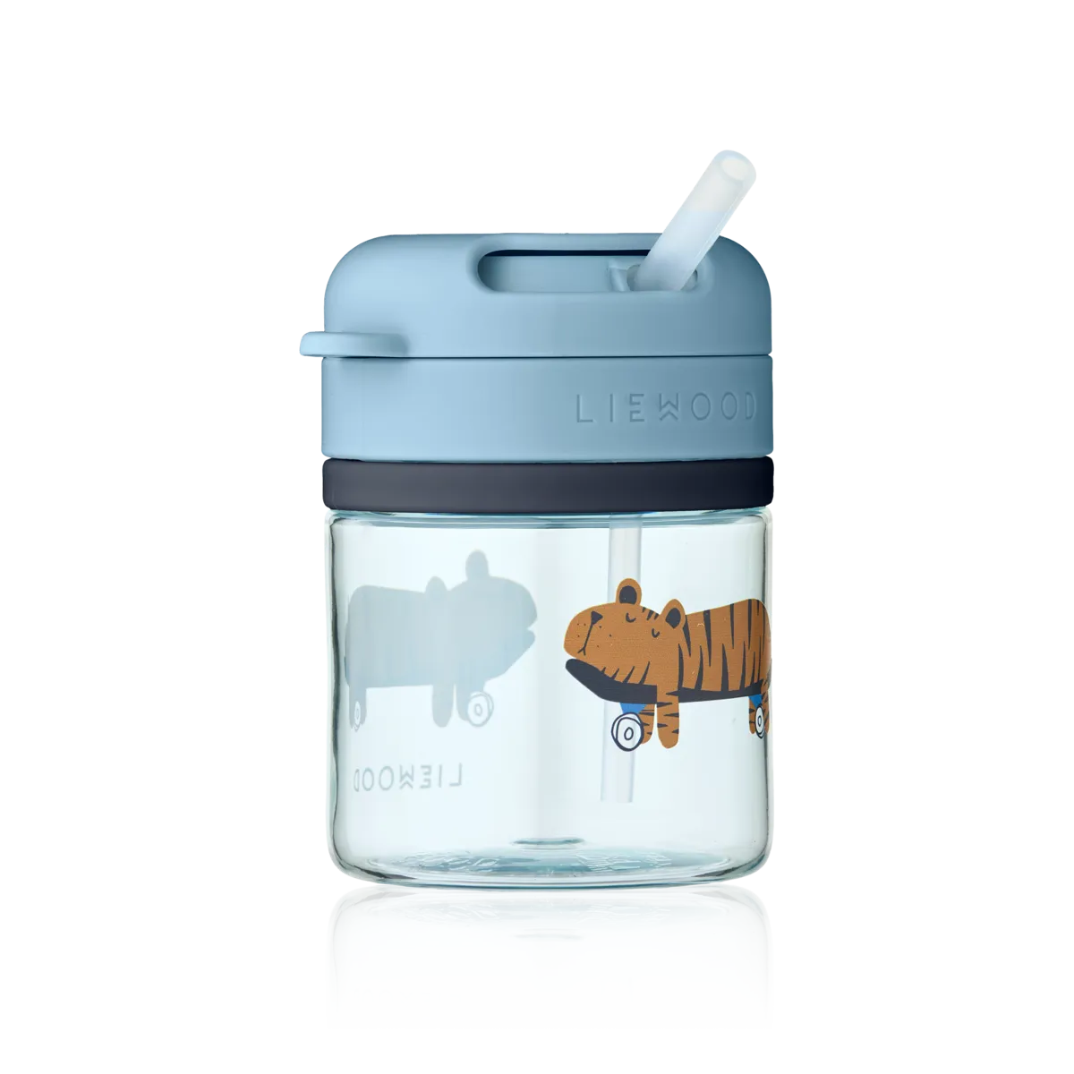 Liewood Pavia Tritan Drinkbeker Met Rietje 280ml | Fun / Beach Blue