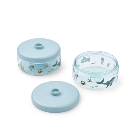 Liewood Dominique Food Tritan Boxes 500 ml 2pcs | Sea Creature / Sandy