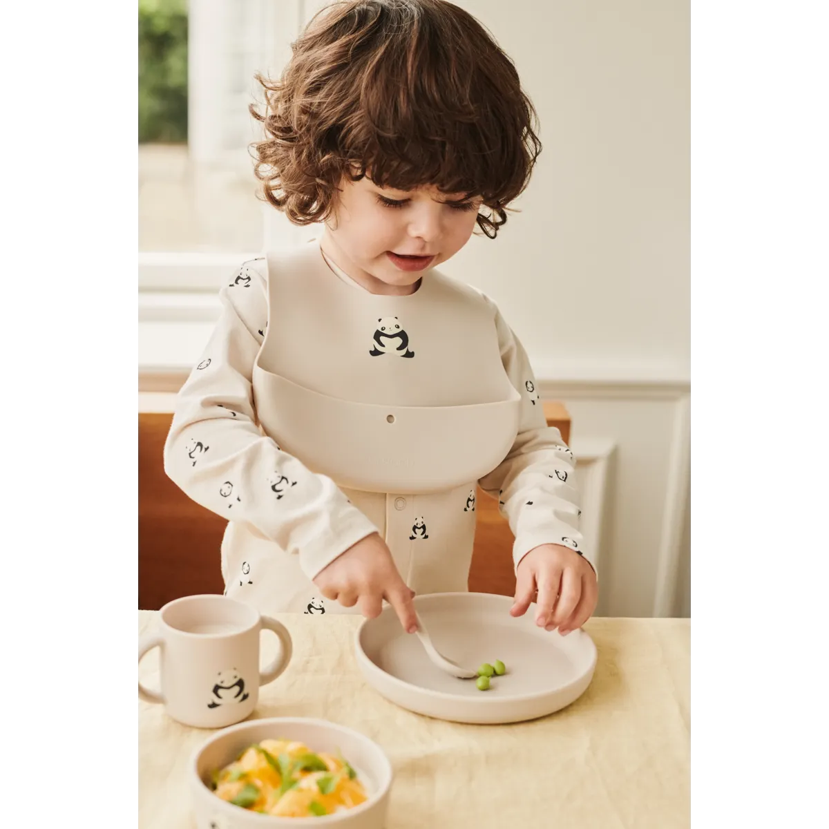 Liewood Vivi Printed Eetset | Panda / Sandy