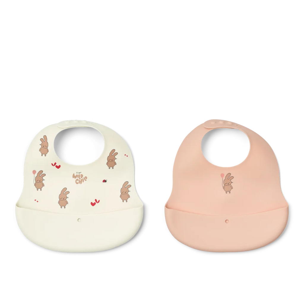 Liewood Ember Set 2 Siliconen Slabben | Wild Child / Rosey
