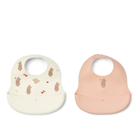Liewood Ember Set 2 Siliconen Slabben | Wild Child / Rosey