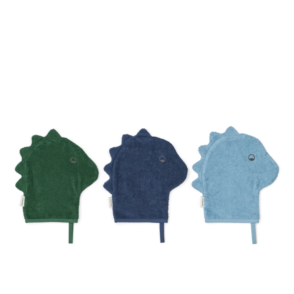 Liewood Sylvester Washandjes 3st | Beach blue mix