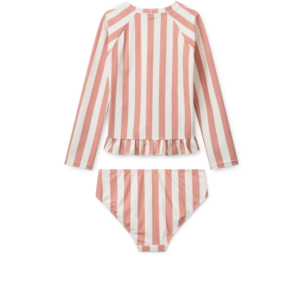Liewood Dagny Swim Set | Coral Blush / Creme de la Creme Stripe