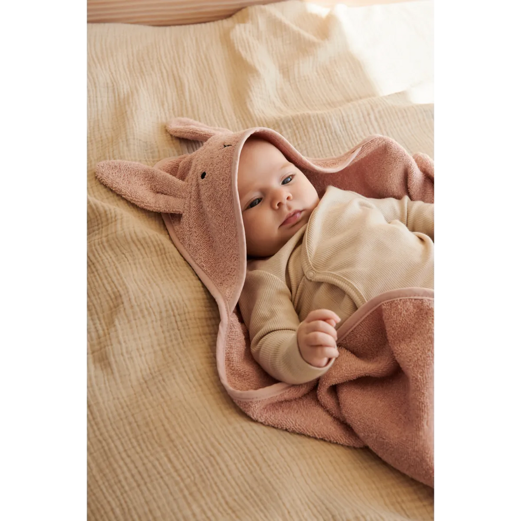 Liewood Albert Sheep Hooded Towel Badcape | Rabbit Rose