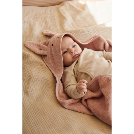 Liewood Albert Sheep Hooded Towel Badcape | Rabbit Rose