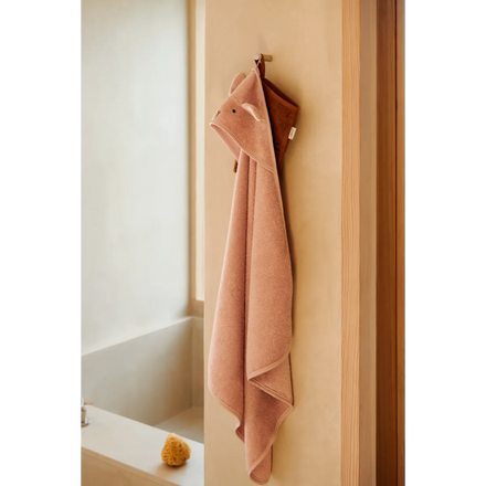 Liewood Albert Sheep Hooded Towel Badcape | Rabbit Rose