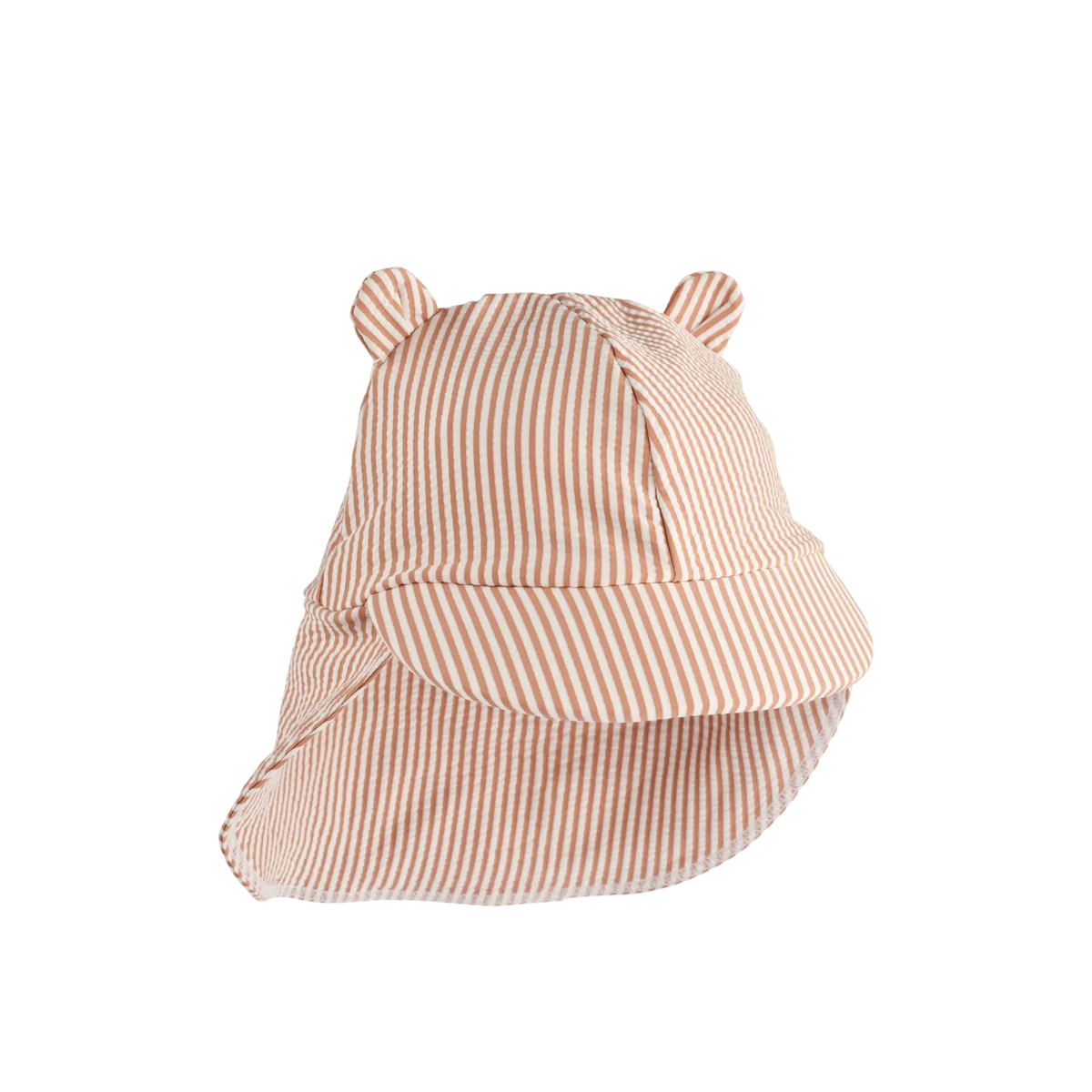 Liewood Senia Seersucker UV Zonnehoedje Met Oortjes | Pale Tuscany / Creme De La Creme