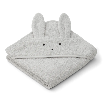 Liewood Albert Sheep Hooded Towel Badcape | Rabbit Dumbo Grey