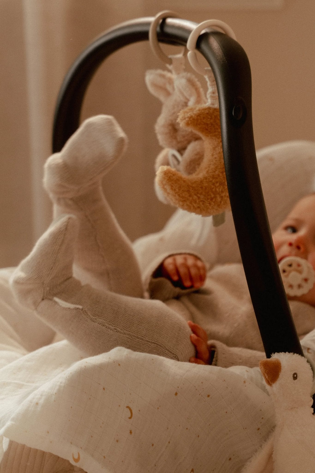 Little Dutch Gebreide Broek Soft  | Beige Melee
