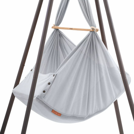 Nonomo Heavenly Dreams Baby Premium Wieg Stone Grey + Move +  Tipi Stand (stokken) Antraciet