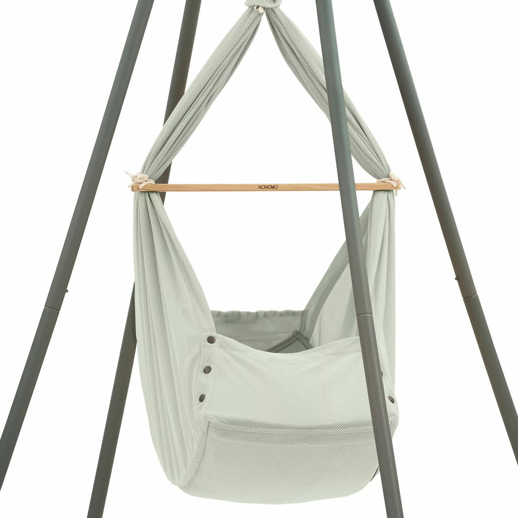 Nonomo Heavenly Dreams Baby Premium Wieg Olive + Move + Tipi Stand (stokken) Antraciet