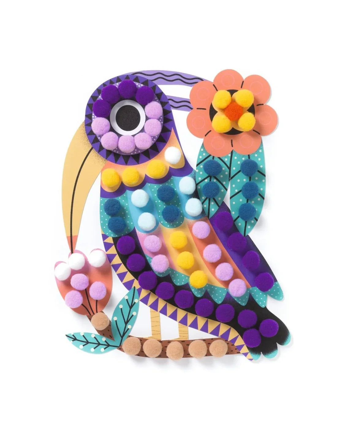 Djeco Knutselset | Vogel Silhouet & Pompons