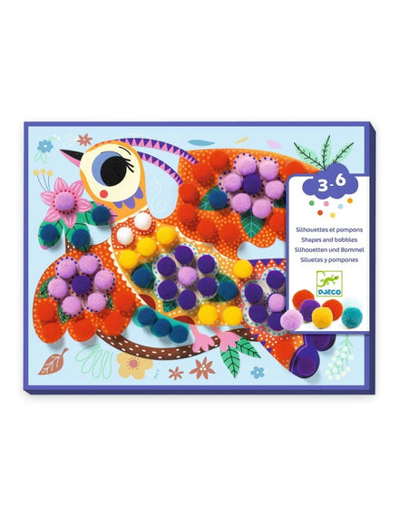 Djeco Knutselset | Vogel Silhouet & Pompons