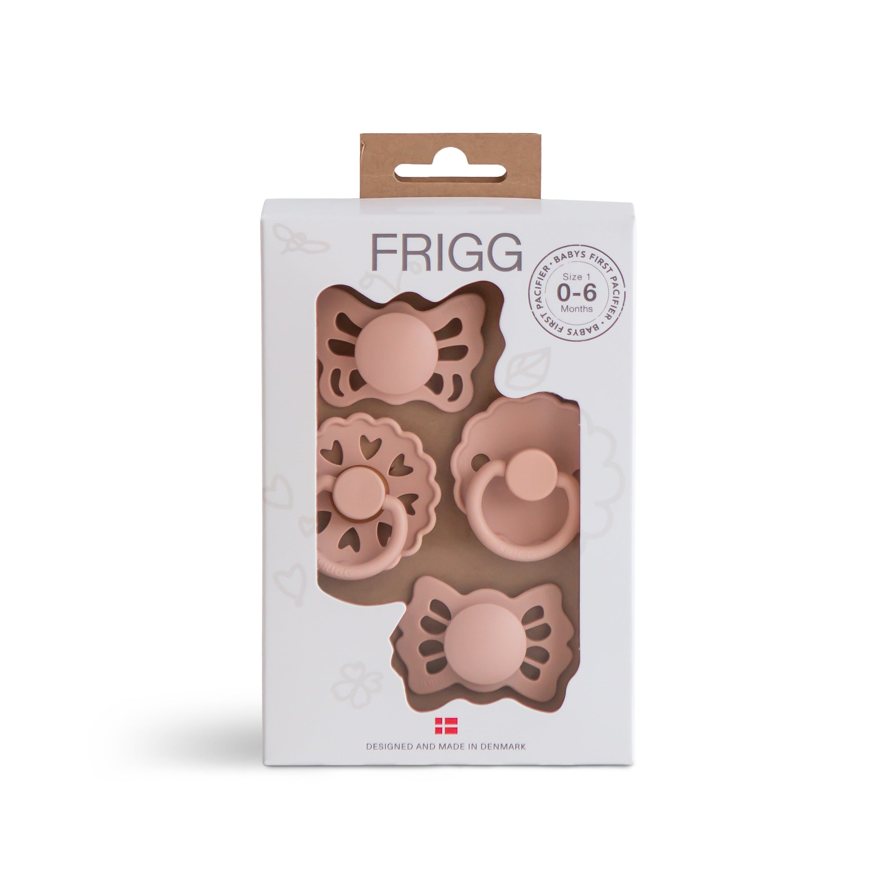 Frigg Baby's First Pacifier Fopspenen Set Maat 1 | Blush