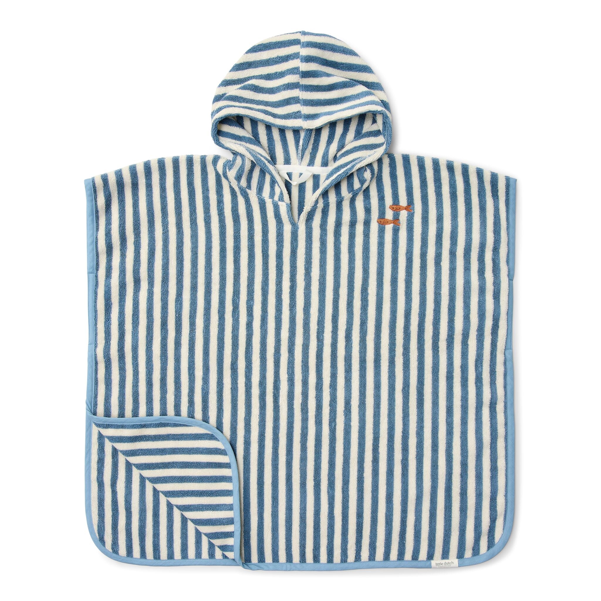 Little Dutch Badponcho Ocean Sea Life Ocean Blue