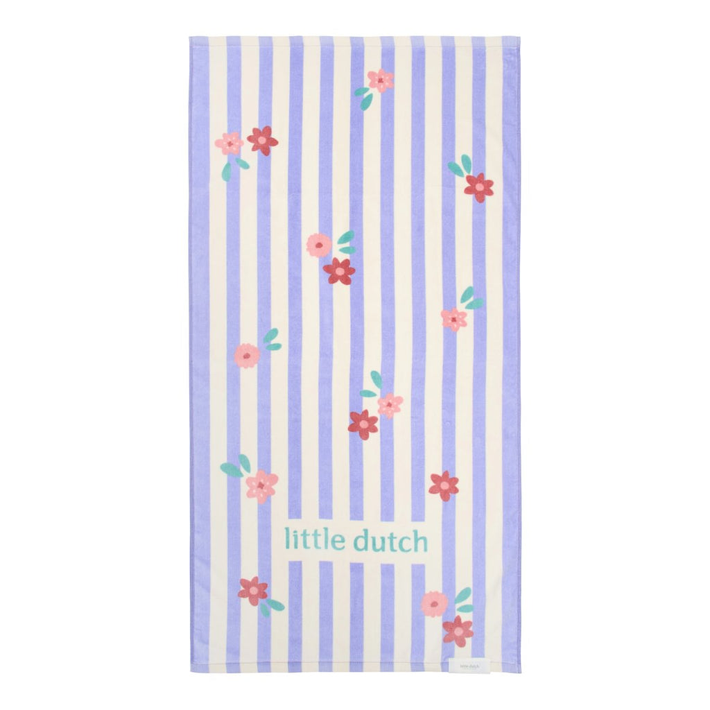 Little Dutch Strandhanddoek 60x120 | Dreamy Purple Stripe