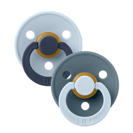 Bibs Fopspeen Size 3 Latex Rond Studio 2 Pack | Fusion Blue/Petrol