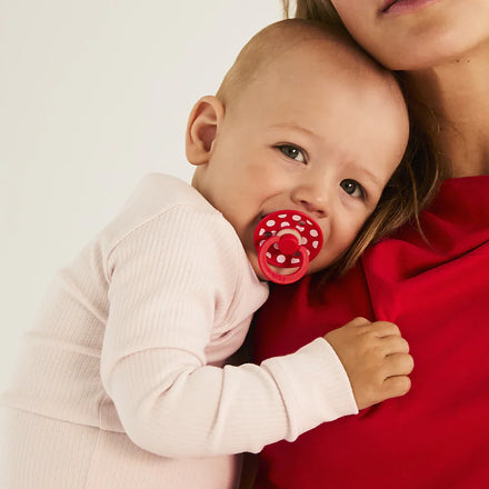 Bibs Fopspeen Size 2 Latex Anatomisch 2 pack | Blossom/Candy Apple