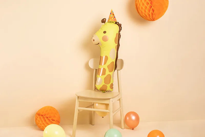 Party Deco Folie Ballon | Nummer 1 Giraffe