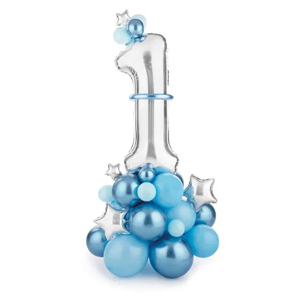 Party Deco Folie Ballon | Bouquet Nummer 1 Blue