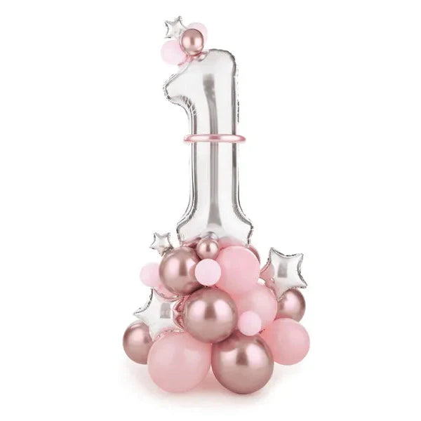 Party Deco Folie Ballon | Bouquet Nummer 1 Pink