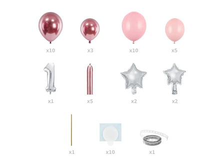 Party Deco Folie Ballon | Bouquet Nummer 1 Pink