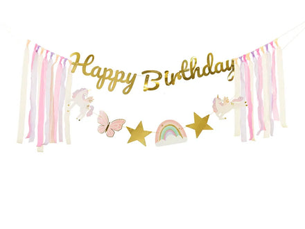 Party Deco Banner Happy Birthday | Unicorns