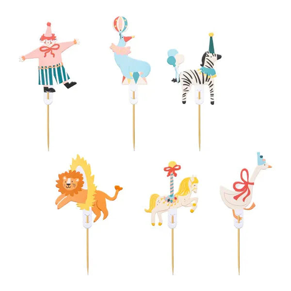 Party Deco Cupcake Toppers | Circus Mix