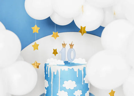 Party Deco Verjaardagskaarsje Nummer "1" | Light Blue