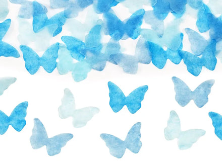 Party Deco Confetti Kanon 20cm | Blue Butterflies