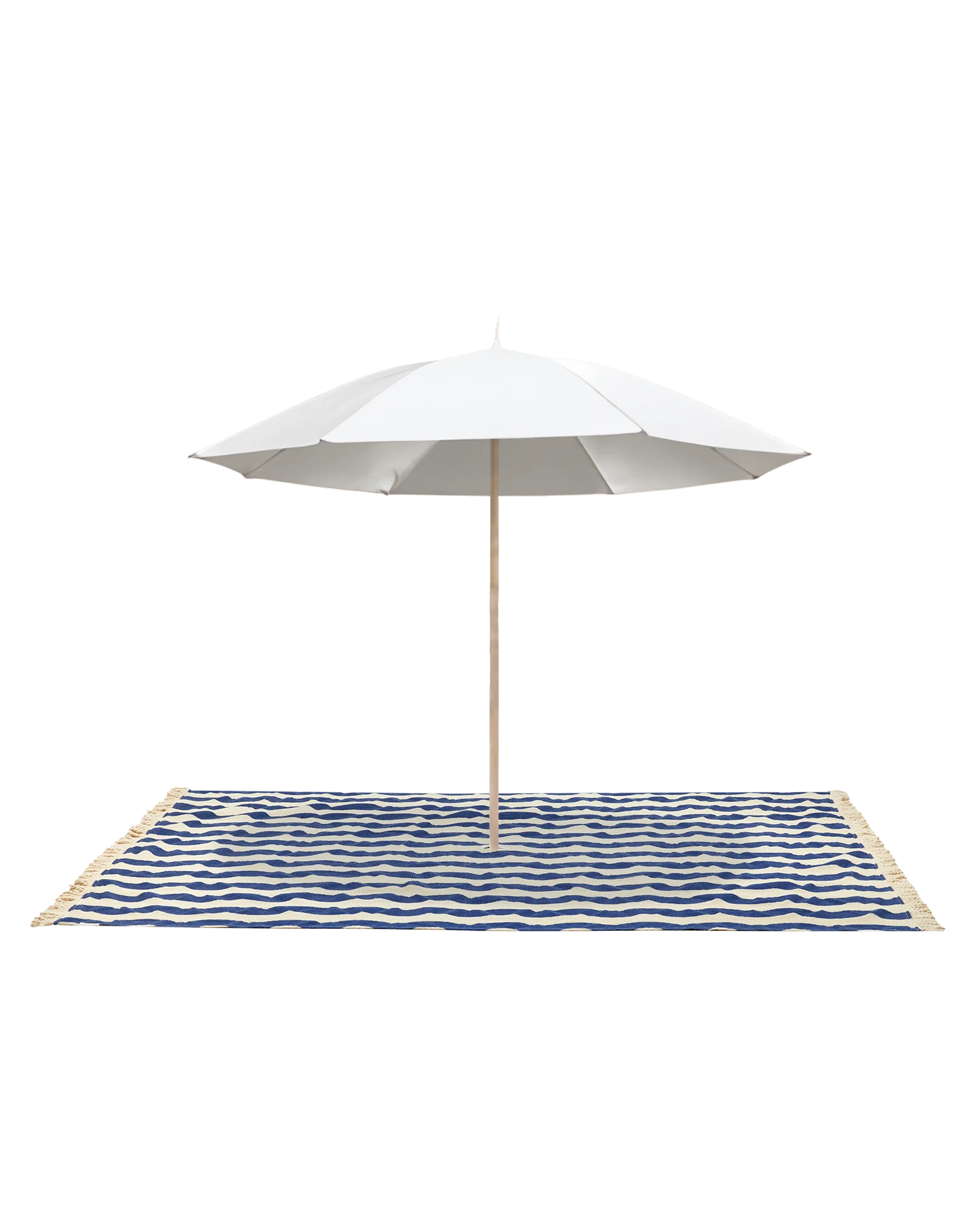 Nobodinoz Portofino Beach Strandlaken XL 146x175cm | Blue Waves Waffle