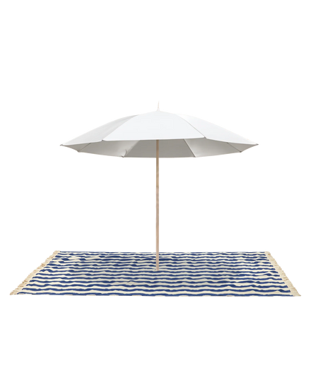 Nobodinoz Portofino Beach Strandlaken XL 146x175cm | Blue Waves Waffle