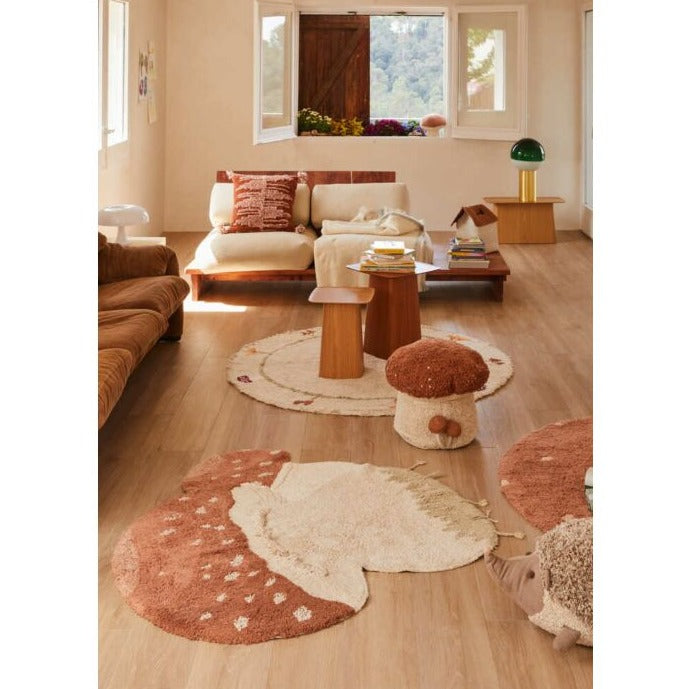 Lorena Canals Machinewasbaar Tapijt Rug 120x120cm | Boletus