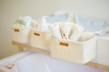 Childhome Set Van 3 Hangmandjes | Teddy Ecru
