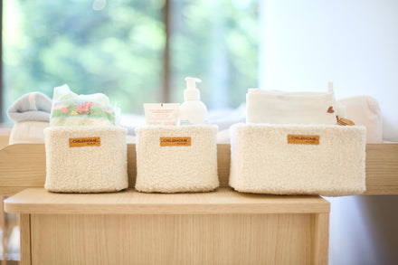 Childhome Set Van 3 Hangmandjes | Teddy Ecru