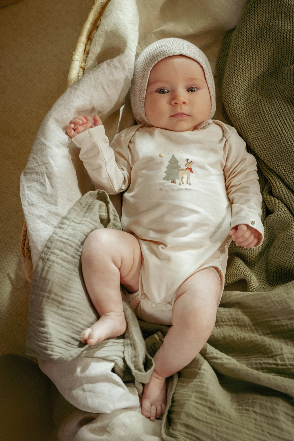 Little Dutch Gebreide Muts Soft Beige Melee