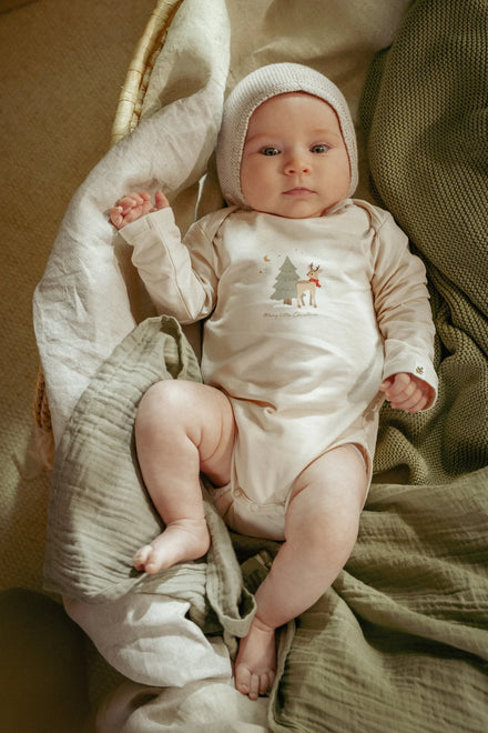 Little Dutch Gebreide Muts Soft Beige Melee