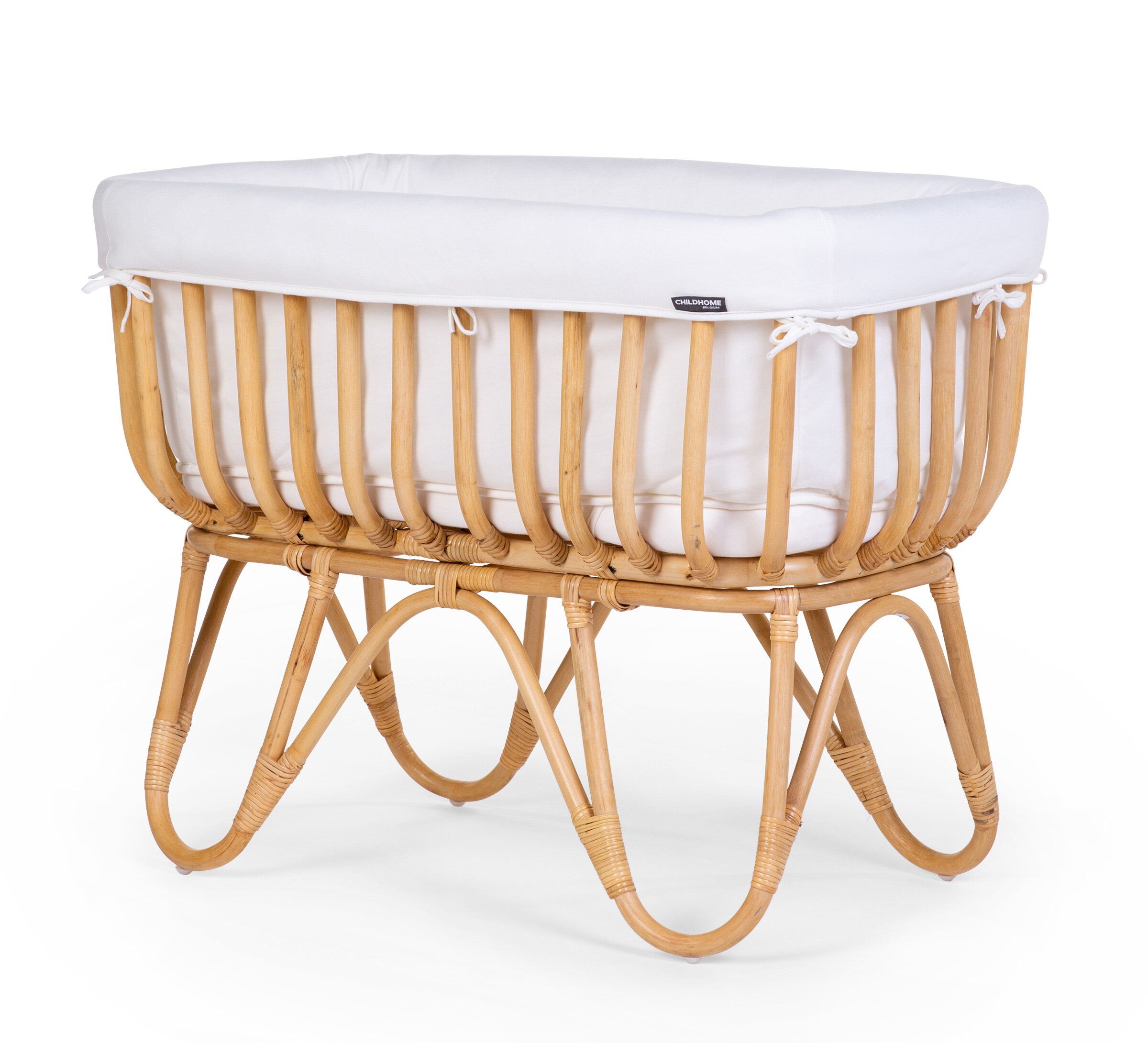 * Childhome Rattan Wiegje 90x50x70cm | Jersey Omrander Ecru