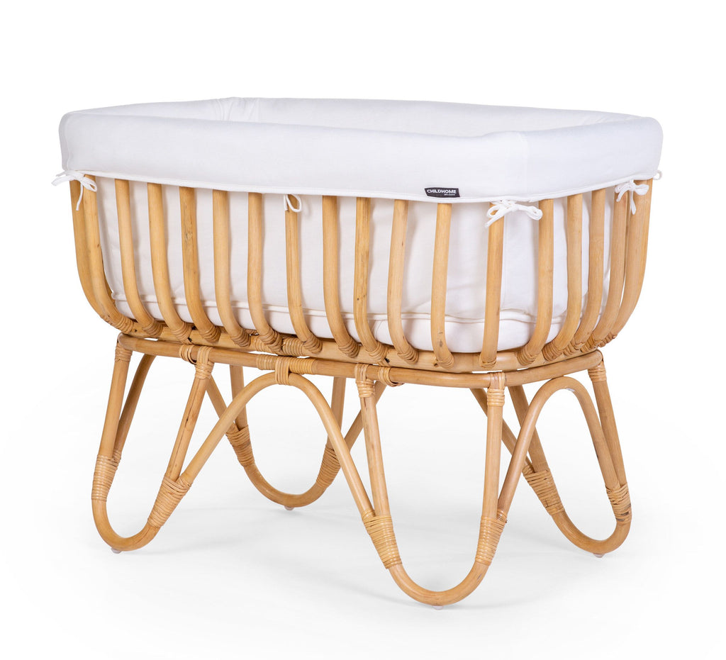* Childhome Rattan Wiegje 90x50x70cm | Jersey Omrander Ecru