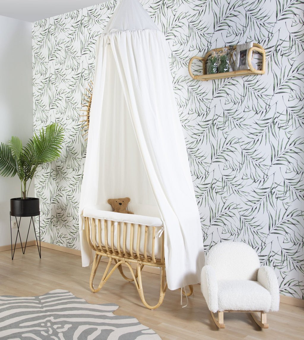 * Childhome Rattan Wiegje 90x50x70cm | Jersey Omrander Ecru