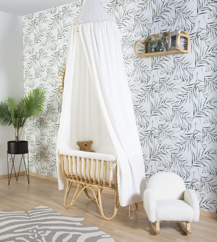 * Childhome Rattan Wiegje 90x50x70cm | Jersey Omrander Ecru