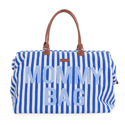 Childhome Weekendtas Mommy Bag Verzorgingstas | Stripes Electric Blue / Light Blue