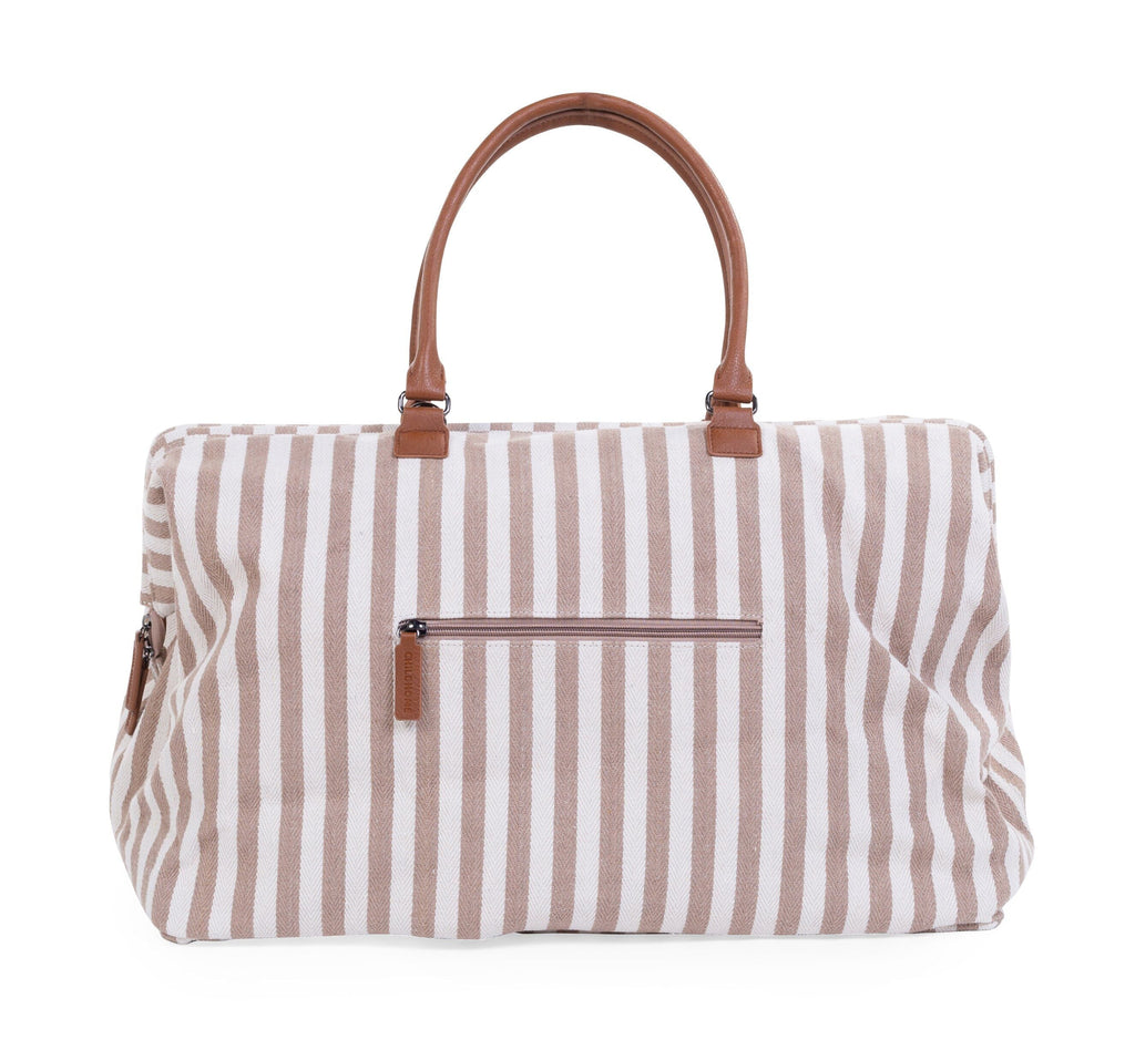 Childhome Weekendtas Mommy Bag Verzorgingstas | Stripes Nude / Terracotta